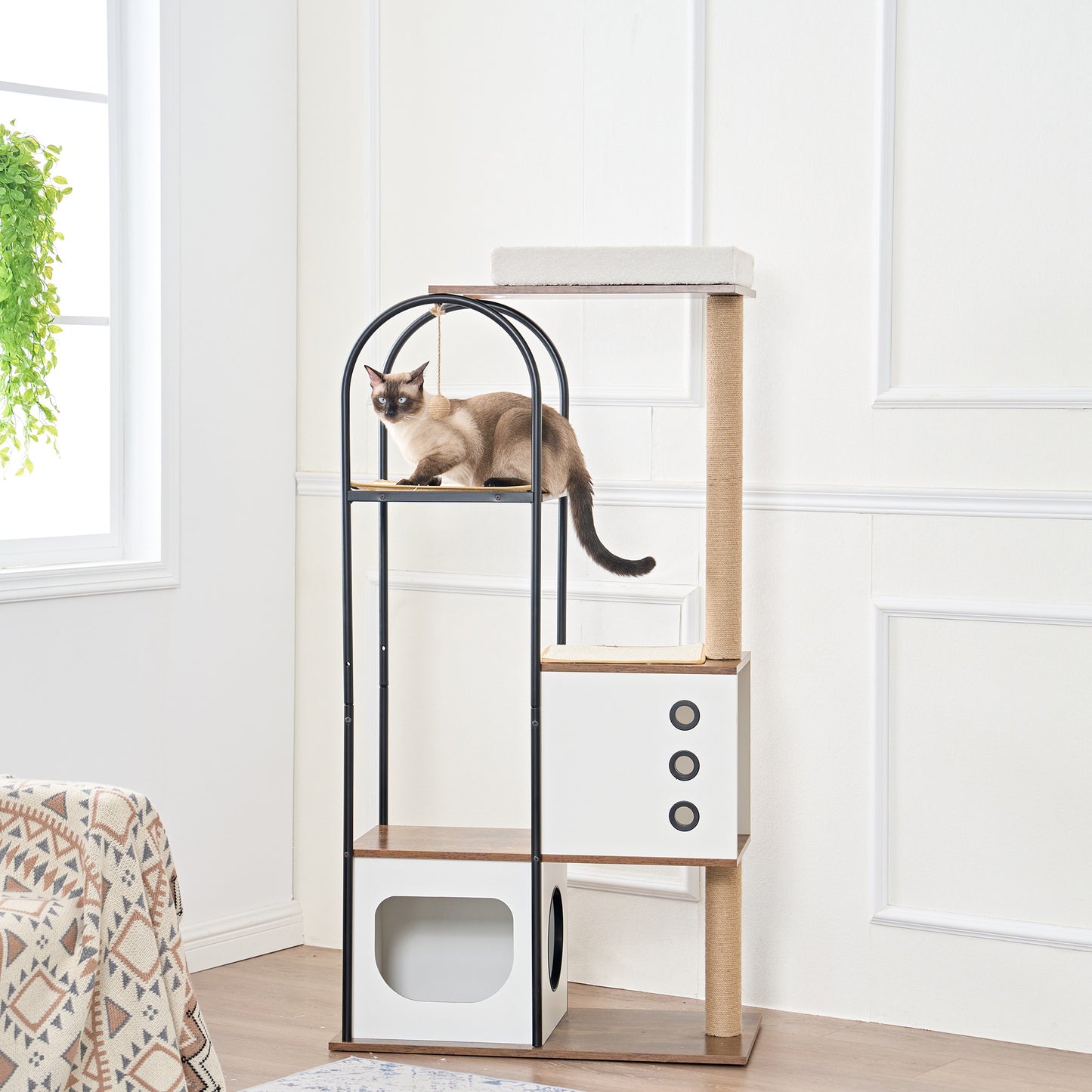 Cat Climbing Frame, Cat Tree, Modern Cat Tower, Multi-storey Cat Apartment