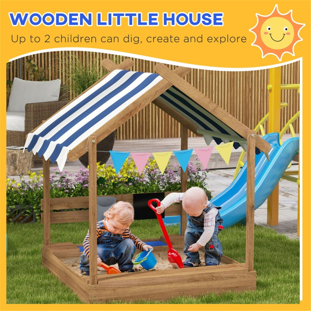 Wooden Sandbox,  for 3-7 Years Old Kids ( Amazon Shipping)（Prohibited by WalMart）