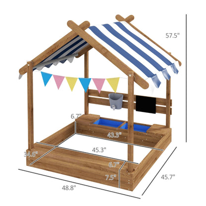 Wooden Sandbox,  for 3-7 Years Old Kids ( Amazon Shipping)（Prohibited by WalMart）