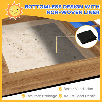 Wooden Sandbox,  for 3-7 Years Old Kids ( Amazon Shipping)（Prohibited by WalMart）