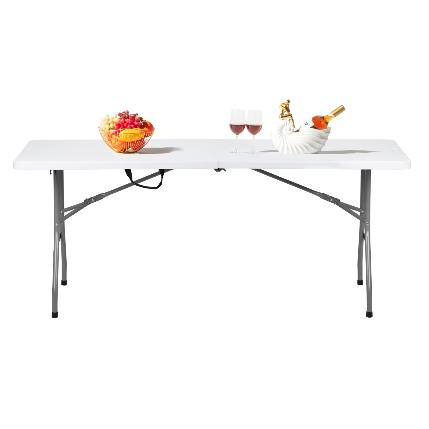 6FT Outdoor Courtyard Foldable Long Table