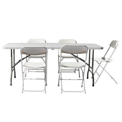 6FT Outdoor Courtyard Foldable Long Table