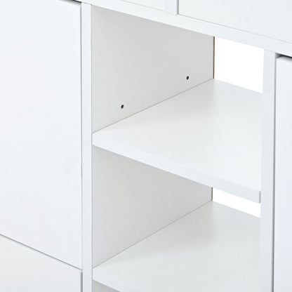 [VIDEO provided] Modern Shoe Cabinet with 4 Flip Drawers, Multifunctional 2-Tier Shoe Storage Organizer with Drawers, Free Standing Shoe Rack for Entrance Hallway, White.