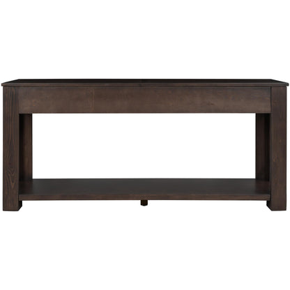 Console Table/Sofa Table with Storage Drawers and Bottom Shelf for Entryway Hallway(Espresso)