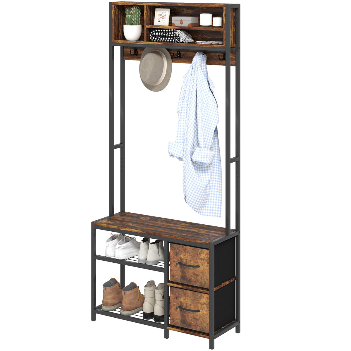 Hall Tree/Shoe Cabinet/Shoe Storage Cabinet ( Amazon Shipping)（Prohibited by WalMart）