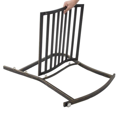 Flat Tube Single Rocking Chair Bronze Color