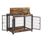 Furniture Dog Cage Crate With Double Doors Rustic Brown