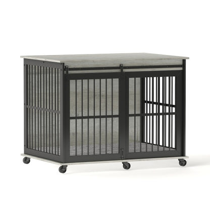 Furniture Dog Cage Sliding Iron Door Dog Cage With Mat