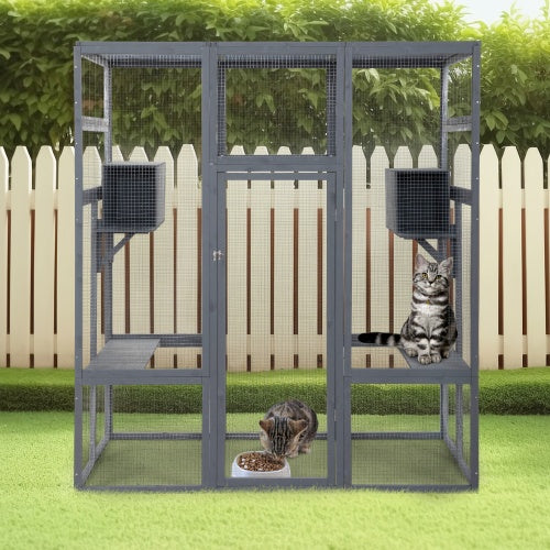 Oversized Cat Cage - Grey