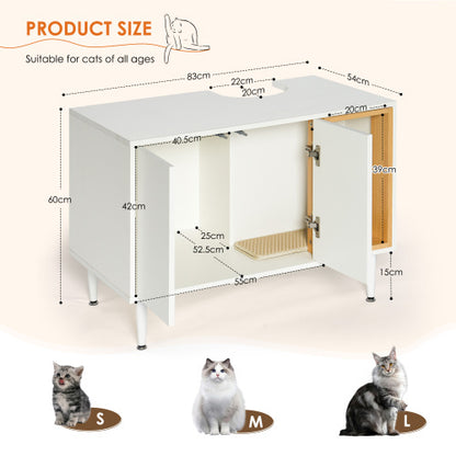 Bathroom Sink Cabinet With Cat Litter Box Fence